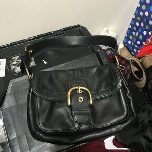 Soho Black Leather COACH bag